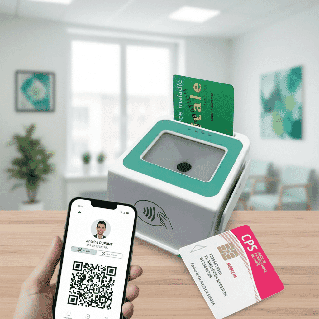 Lecteur SESAM-Vitale LKN700 – CPS Sécurisé, Carte Vitale & e-Vitale